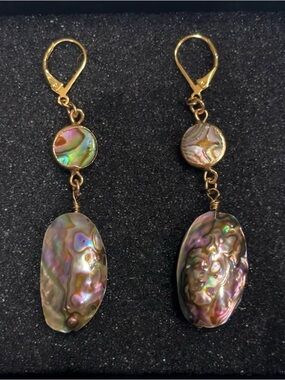 Abalone Earrings | Handmade Dangle Earrings